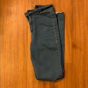 Blue Vice High Waisted Skinny Jeans with Slit